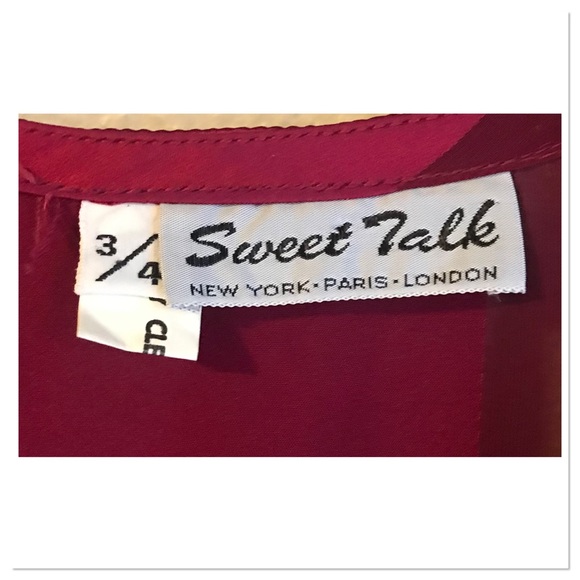 Vintage Sweet Talk Striped Cocktail Dress Red Burgandy Striped Size 3/4 - Picture 8 of 8